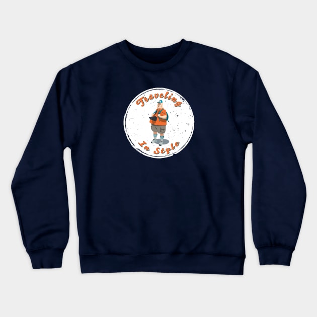 Traveling in style Crewneck Sweatshirt by StefanAlfonso